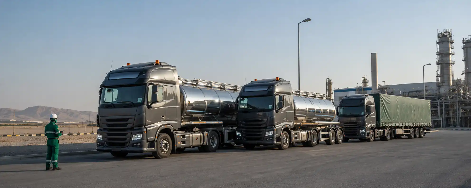Fulla chemical transportation fleet prepared for industrial delivery